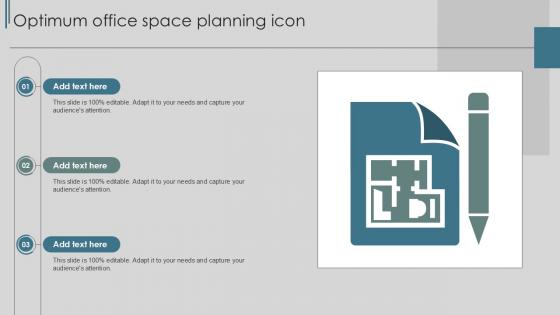 Optimum Office Space Planning Icon Ppt Slide