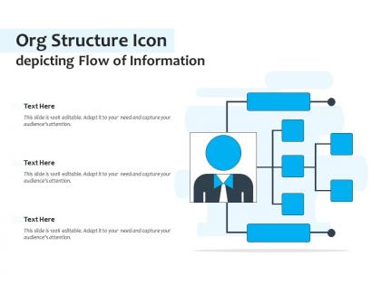 Org structure icon depicting flow of information