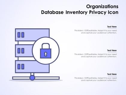 Organizations database inventory privacy icon