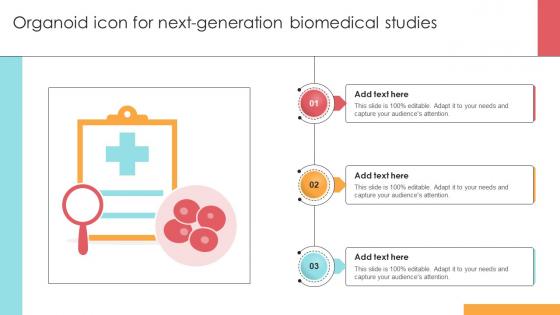 Organoid Icon For Next Generation Biomedical Studies Ppt Template