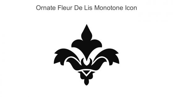 Ornate Fleur De Lis Monotone Icon In Powerpoint Pptx Png And Editable Eps Format