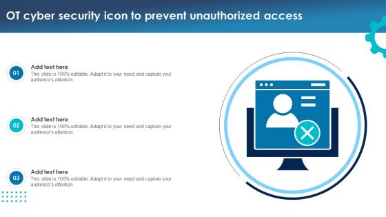 OT Cyber Security Icon To Prevent Unauthorized Access