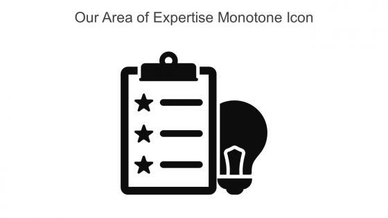 Our Area Of Expertise Monotone Icon In Powerpoint Pptx Png And Editable Eps Format