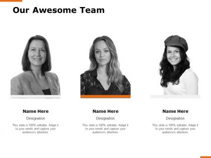 Our awesome team work h154 ppt powerpoint presentation professional icons