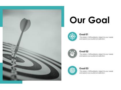 Our goal arrow ppt powerpoint presentation icon design templates