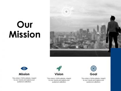 Our mission vision goal a4 ppt powerpoint presentation icon design templates