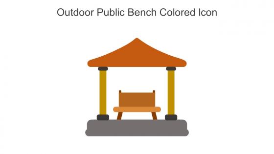 Outdoor Public Bench Colored Icon In Powerpoint Pptx Png And Editable Eps Format