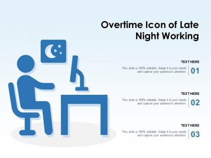 Overtime icon of late night working