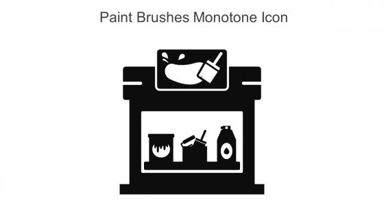 Paint Brushes Monotone Icon In Powerpoint Pptx Png And Editable Eps Format