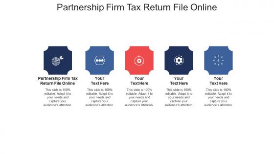 Partnership firm tax return file online ppt powerpoint presentation icon shapes cpb