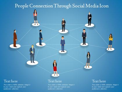People connection through social media icon