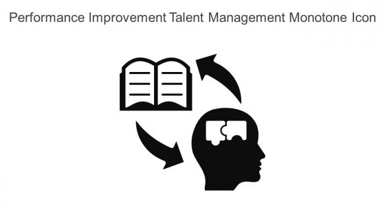 Performance Improvement Talent Management Monotone Icon In Powerpoint Pptx Png And Editable Eps Format