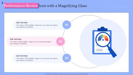 Performance Review Icon With A Magnifying Glass