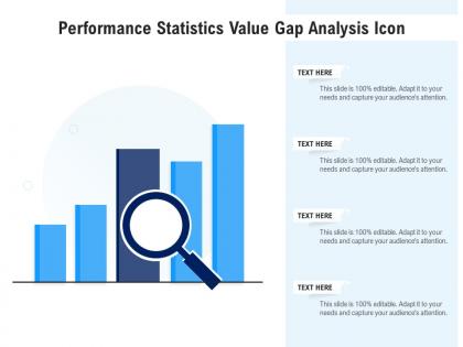 Performance statistics value gap analysis icon