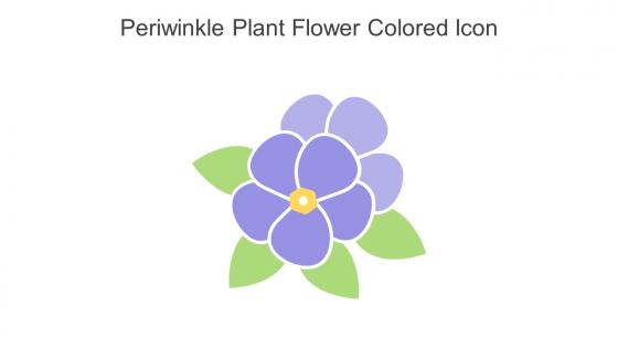 Periwinkle Plant Flower Colored Icon In Powerpoint Pptx Png And Editable Eps Format