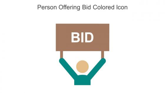 Person Offering Bid Colored Icon In Powerpoint Pptx Png And Editable Eps Format