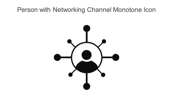Person With Networking Channel Monotone Icon In Powerpoint Pptx Png And Editable Eps Format