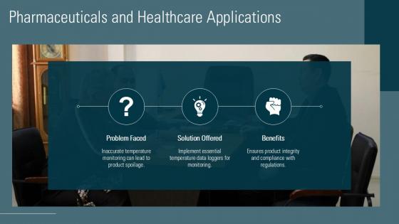 Pharmaceuticals And Healthcare Applications Temperature Data Loggers PPT Slides ST AI SS