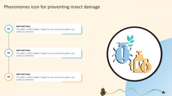Pheromones Icon For Preventing Insect Damage Ppt Example