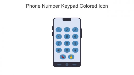 Phone Number Keypad Colored Icon In Powerpoint Pptx Png And Editable Eps Format