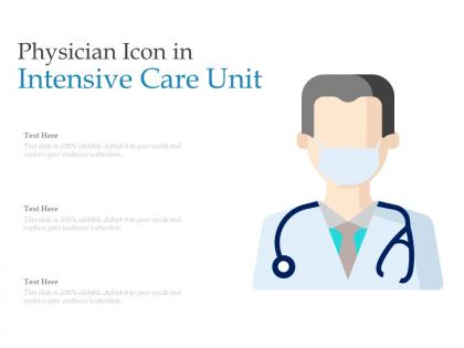 Physician icon in intensive care unit