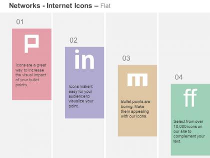 Pinterest linkedin friendfeed mixx ppt icons graphics