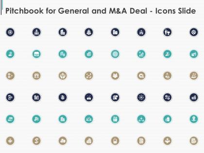 Pitchbook for general and m and a deal icons slide
