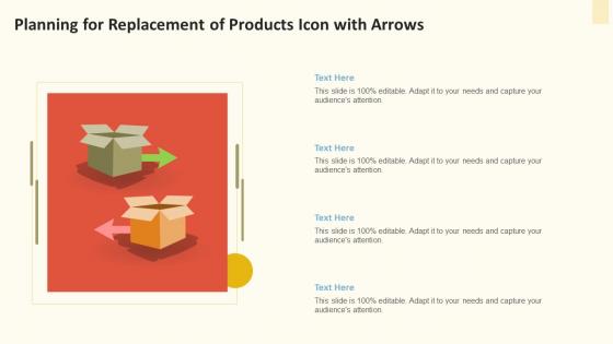 Planning For Replacement Of Products Icon With Arrows