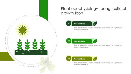 Plant Ecophysiology For Agricultural Growth Icon Ppt Presentation