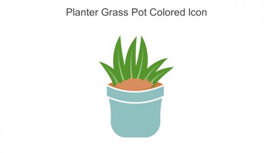 Planter Grass Pot Colored Icon In Powerpoint Pptx Png And Editable Eps Format