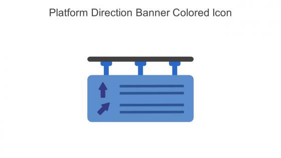 Platform Direction Banner Colored Icon In Powerpoint Pptx Png And Editable Eps Format
