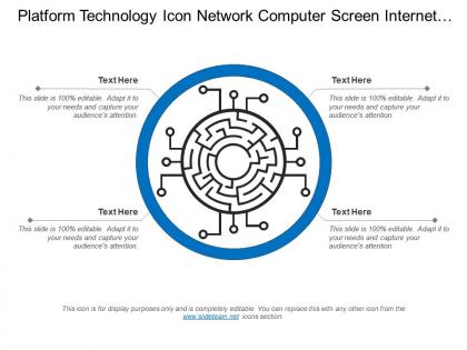 Platform technology icon network computer screen internet thing information