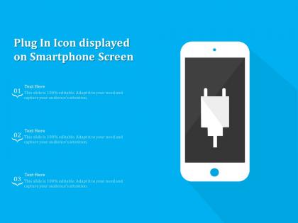 Plug in icon displayed on smartphone screen