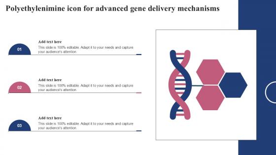 Polyethylenimine Icon For Advanced Gene Delivery Mechanisms Ppt Example