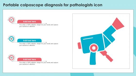 Portable Colposcope Diagnosis For Pathologists Icon Ppt Sample