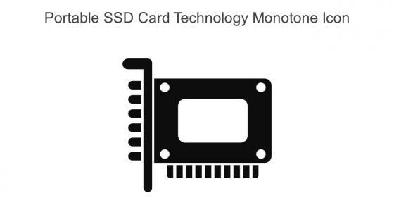 Portable SSD Card Technology Monotone Icon In Powerpoint Pptx Png And Editable Eps Format