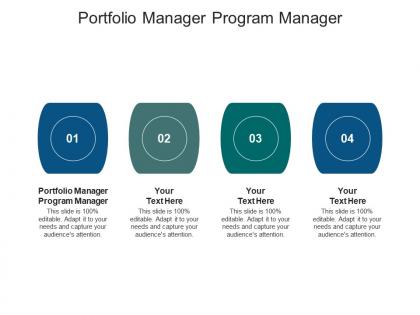 Portfolio manager program manager ppt powerpoint presentation icon show cpb