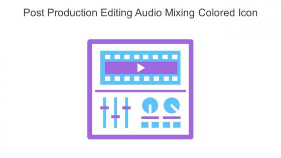 Post Production Editing Audio Mixing Colored Icon In Powerpoint Pptx Png And Editable Eps Format