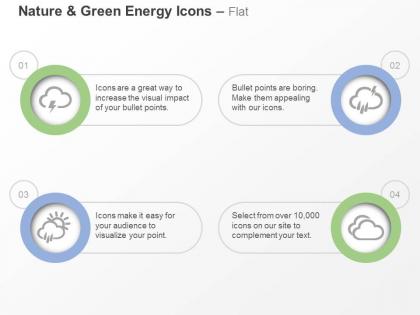 Power cloud sun rain seasons ppt icons graphics