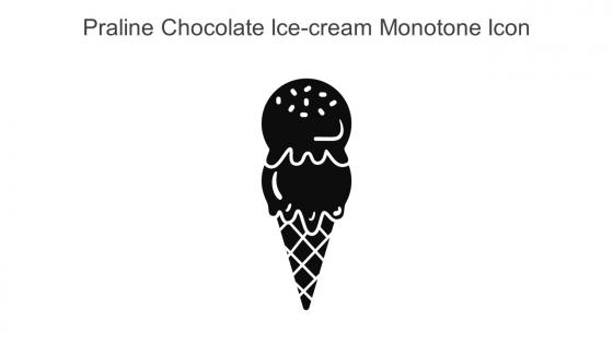 Praline Chocolate Ice Cream Monotone Icon In Powerpoint Pptx Png And Editable Eps Format