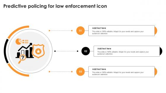 Predictive Policing For Law Enforcement Icon Ppt Slides