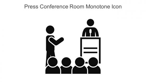 Press Conference Room Monotone Icon In Powerpoint Pptx Png And Editable Eps Format