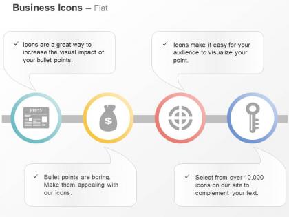 Press release monetary costs targeting keyword security ppt icons graphics