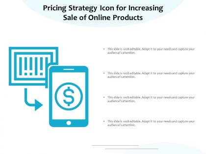 Pricing strategy icon for increasing sale of online products