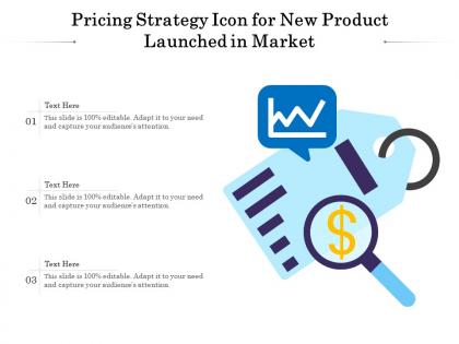 Pricing strategy icon for new product launched in market