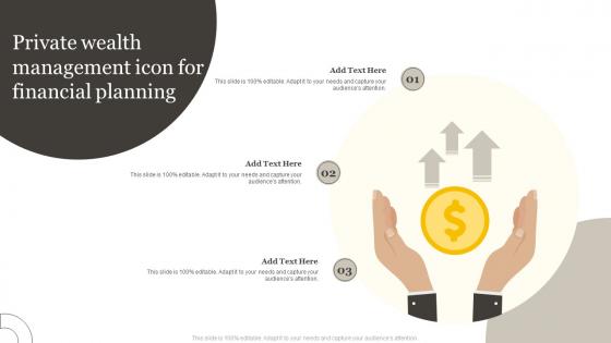 Private Wealth Management Icon For Financial Planning