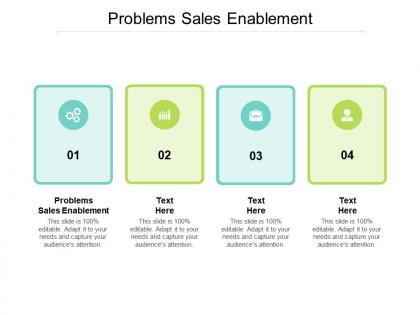 Problems sales enablement ppt powerpoint presentation model icons cpb