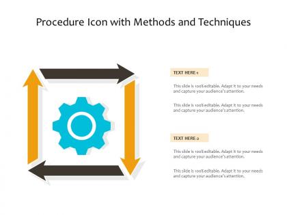 Procedure icon with methods and techniques