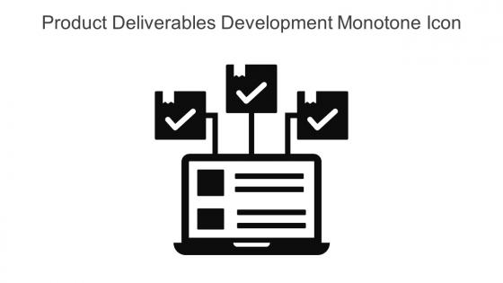 Product Deliverables Development Monotone Icon In Powerpoint Pptx Png And Editable Eps Format