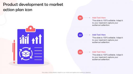 Product Development To Market Action Plan Icon